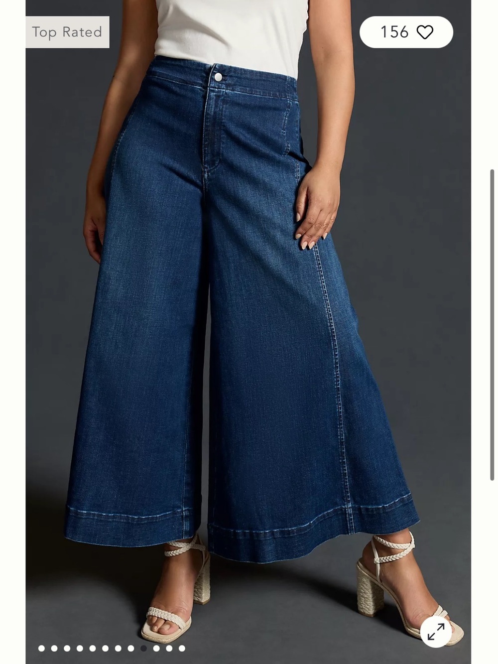 Anthropologie Maeve High-Rise Palazzo Jeans Wide Leg